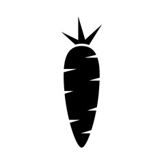 Carrot silhouette icon. Clipart image isolated on white background