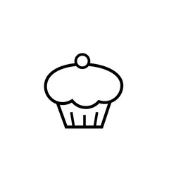 Cupcake icon. Clipart image isolated on white background