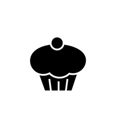 Cupcake icon. Clipart image isolated on white background