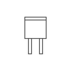capacitor outline flat icon vector design illustrator