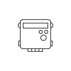 energy meter outline icon vector design illustration