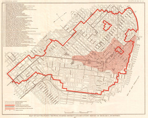 1907, Geological Survey Map of San Francisco after 1906 Earthquake