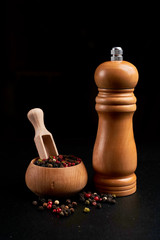 pepper mill and peppercorn