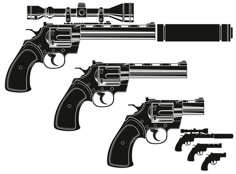 Revolver Silhouette Images – Browse 8,901 Stock Photos, Vectors, and