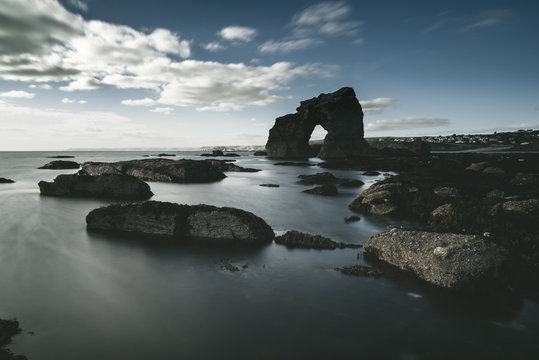 Thurlestone Rock, Devon, UK
