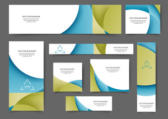 Naklejka premium Web banner waves