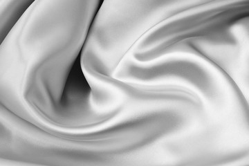 Obraz premium Silver wavy silk background texture
