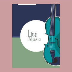 vintage live music poster design for bar and club - Vector