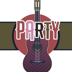 Fototapeta premium vintage live music poster design for bar and club - Vector