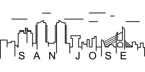 San Jose outline icon. Can be used for web, logo, mobile app, UI, UX