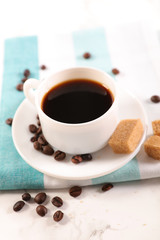 coffee cup and sugar