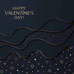 The Valentine s Day cut paper effect background