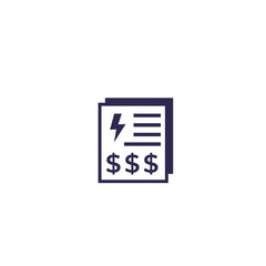electricity utility bills, payments icon