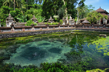 Fototapeta na wymiar Tirta Empul temple, Pura Tirta Empul, Hindu Balinese water temple, Tampaksiring, Bali, Indonesia 