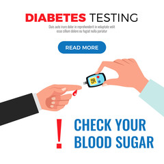 Diabetes Test Flat Design