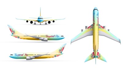 Colorful Airliners Realistic Set 