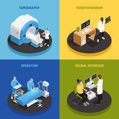 Neurology Concept Icons Set - obrazy, fototapety, plakaty