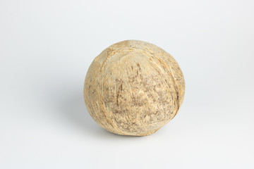 Fototapeta na wymiar Kopyor Coconut fruit isolated on white background