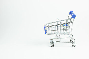 empty cart isolated on white background