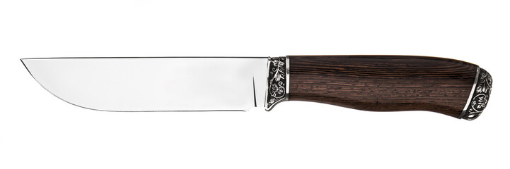 Hunting knife isolated on white