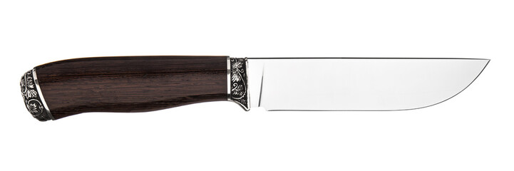Hunting knife isolated on white