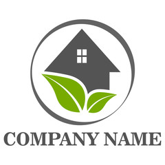 Green house logo template