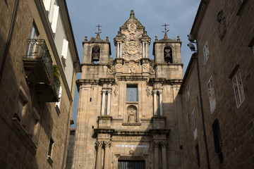 Fototapeta na wymiar Santa Maria Mayor Church Facade; Orense