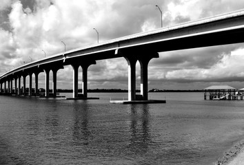 Bridge Span Crossing Over The  River at North Beach, Florida