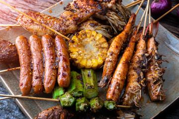 Sichuan pepper skewer grilled.