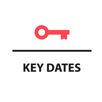 Key Dates Icon. Clipart Image Isolated On White Background