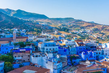 Cityscape of Chefchaouen, the blue city of Morocco