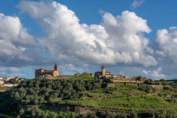 Fototapeta na wymiar Panoramic view of the town of Alcantara , Spain