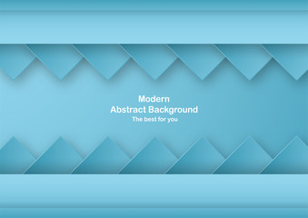 Obraz premium Abstract blue background with pastel color. Template for business presentation, cover, invitation, poster, advertisement, banner. New trend of vector illustration design in 3D paper cut.