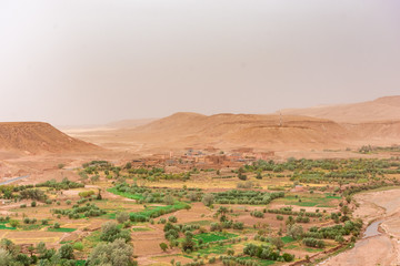 Fototapeta na wymiar Oasis of Ait Benhaddou, Morocco