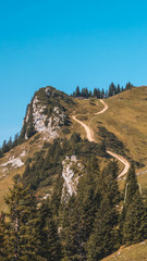 Fototapeta na wymiar Smartphone HD wallpaper of beautiful alpine view at Brauneck - Lenggries - Bavaria