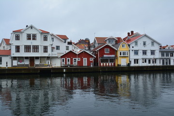 Obraz premium Smögen Village Traditionnel Bohuslan Suède - Sweden Traditional Village