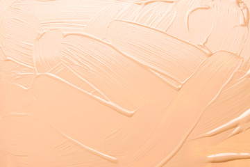 Liquid foundation texture. Make up for women. Top view.