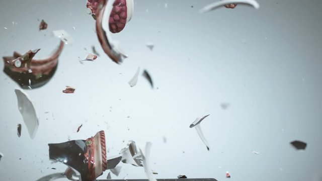 Cookie Jar shattering in super slow motion, shot with Phantom Flex 4K
