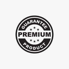 Fototapeta na wymiar creative guarantee product stamp/emblem logo in black color