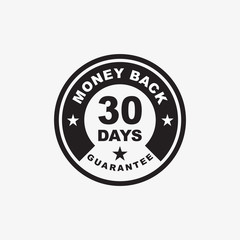 creative guarantee product stamp/emblem logo in black color