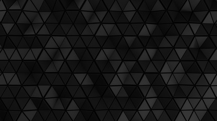 Elegance black triangular abstract background, Glossiness surface. 3d Rendering