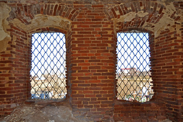 The walls of a ruined church