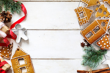 Gingerbread cookies and Christmas decorations