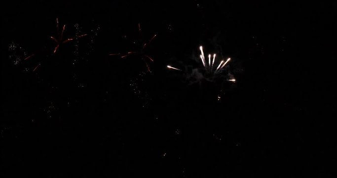 Fireworks Deauville in Normandy, Real Time 4K