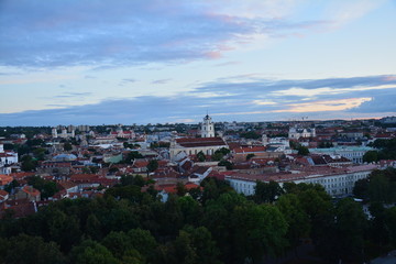 Fototapeta na wymiar Vue Panoramique Vilnius Lituanie - Panoramic View Vilnius Lithuania