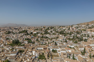 Panoramic view, cityscape of Granada city, Andalucia