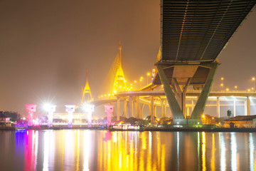 Fototapeta na wymiar Bhumibol Bridge in Bangkok Thailand