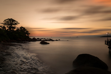 sunset on ilhabela, são paulo, brazil