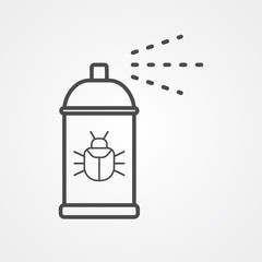 Bug spray vector icon sign symbol