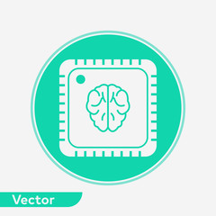 Artificial intelligence vector icon sign symbol